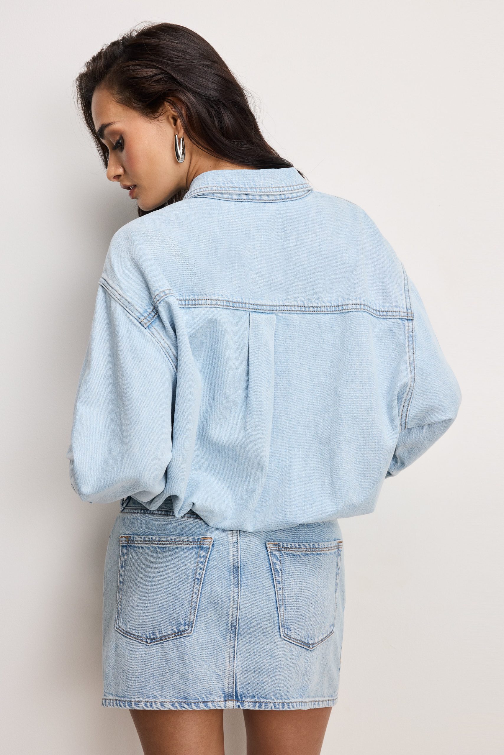 DENIM SHIRT DRESS | INDIGO795 - Image 3