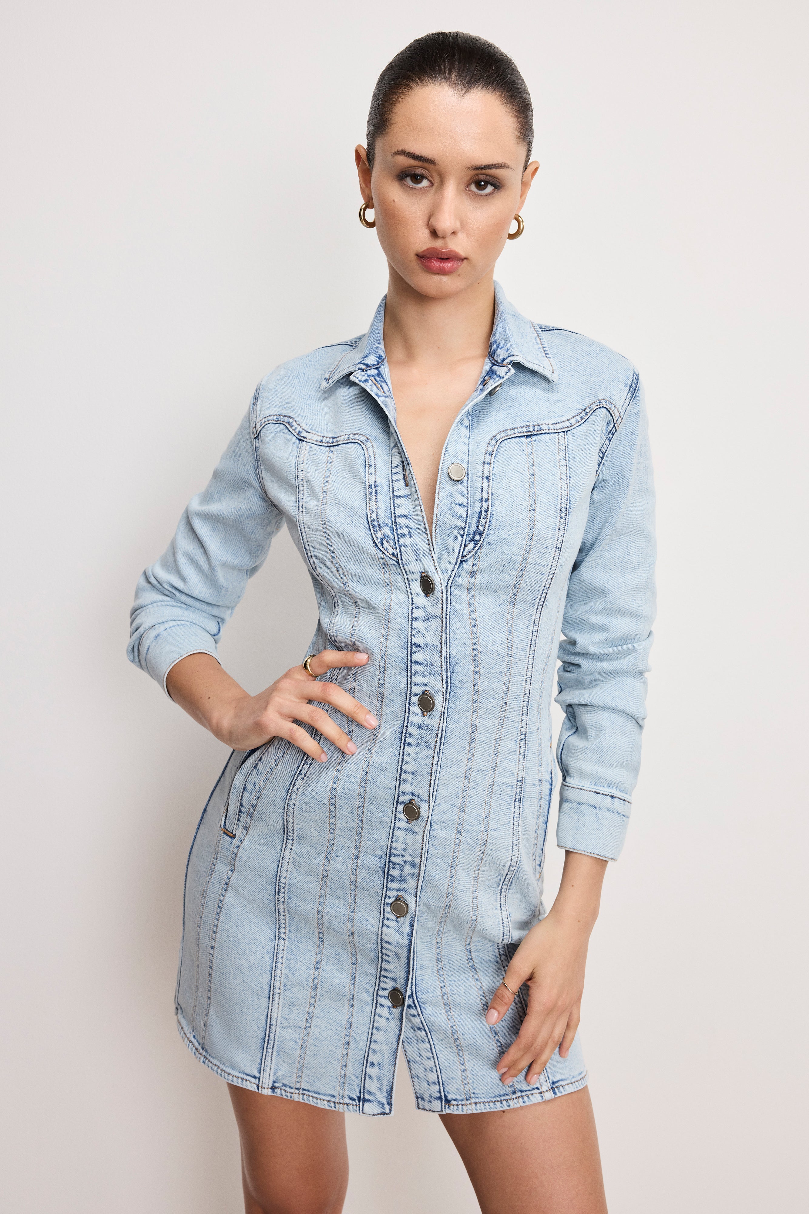 DOLLY DENIM CORSET DRESS | INDIGO1022 - Image 6