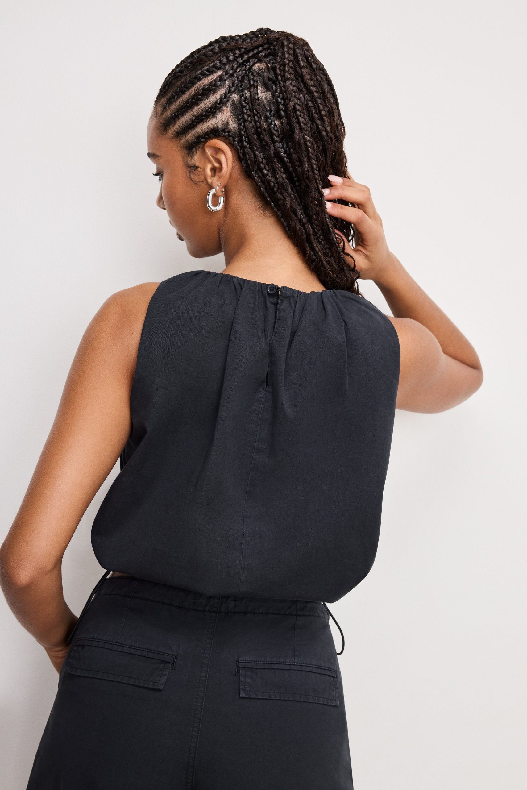 TWILL PARACHUTE BUBBLE TOP | BLACK001 - Image 2