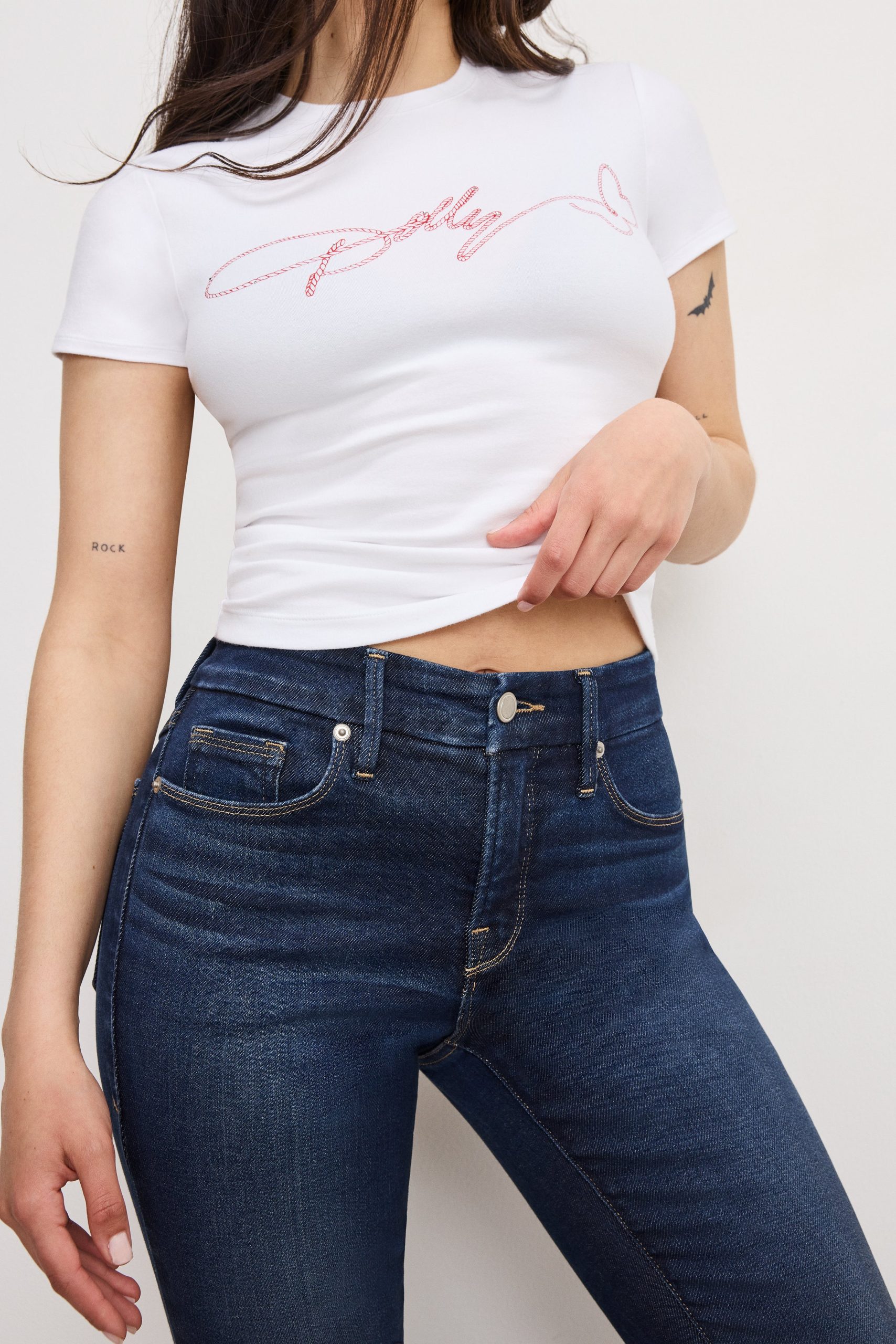 DOLLY JOLEANS PETITE FLARE JEANS | INDIGO1020 - Image 6