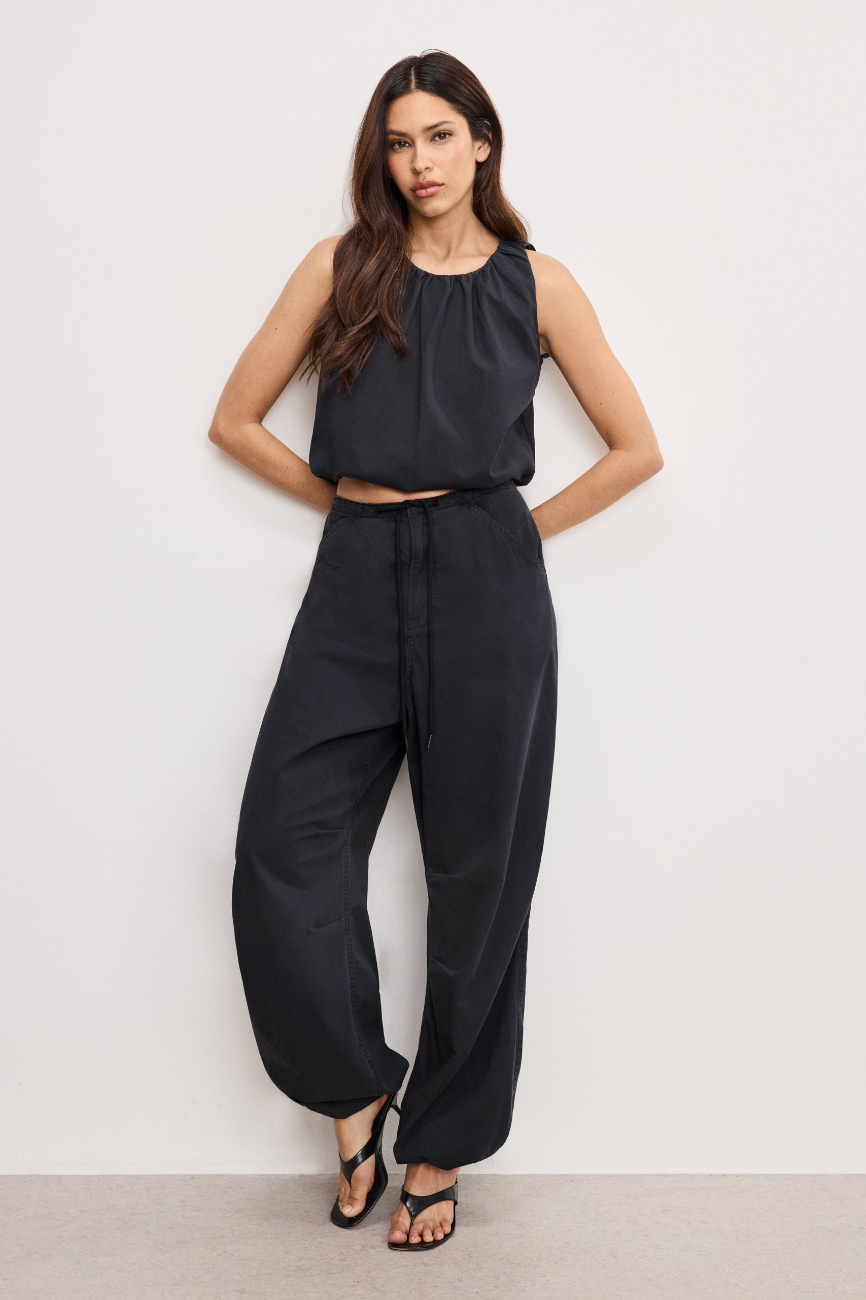 TWILL PARACHUTE PANTS | BLACK001 - Image 7