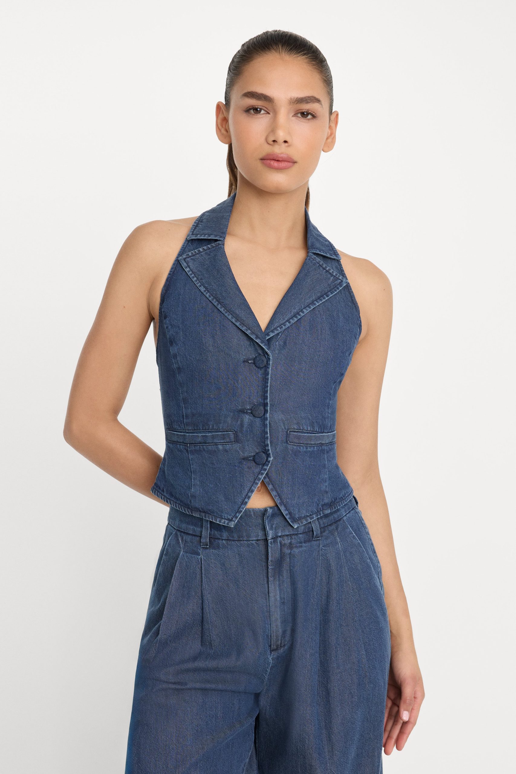 HALTER VEST | INDIGO1187
