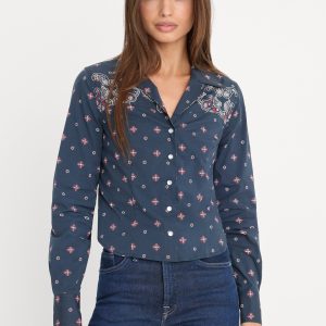 DOLLY TAILORED POPLIN SHIRT | NEW NAVY BANDANA PRINT