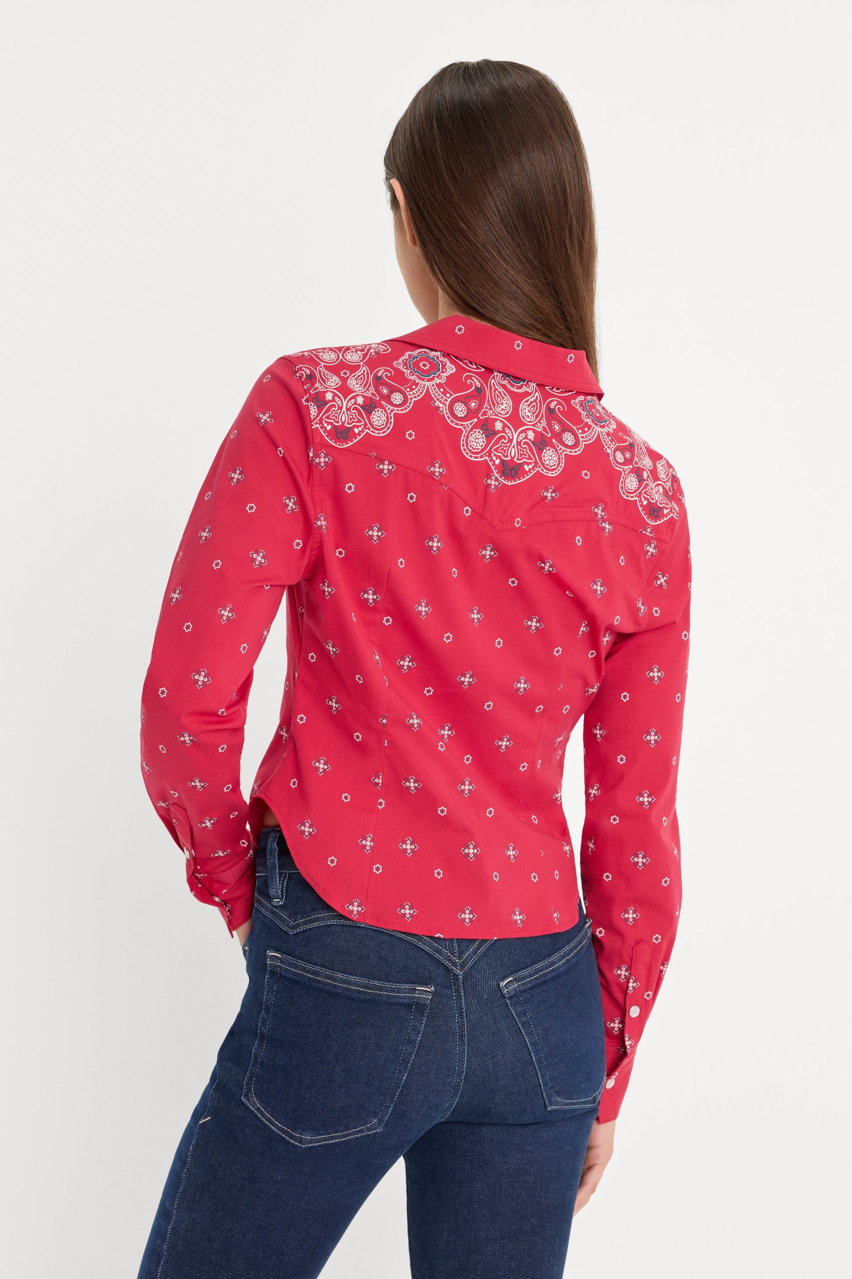DOLLY TAILORED POPLIN SHIRT | FLARE BANDANA PRINT - Image 5