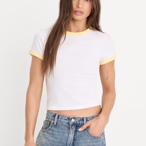 THE RINGER BABY TEE | WHITE001