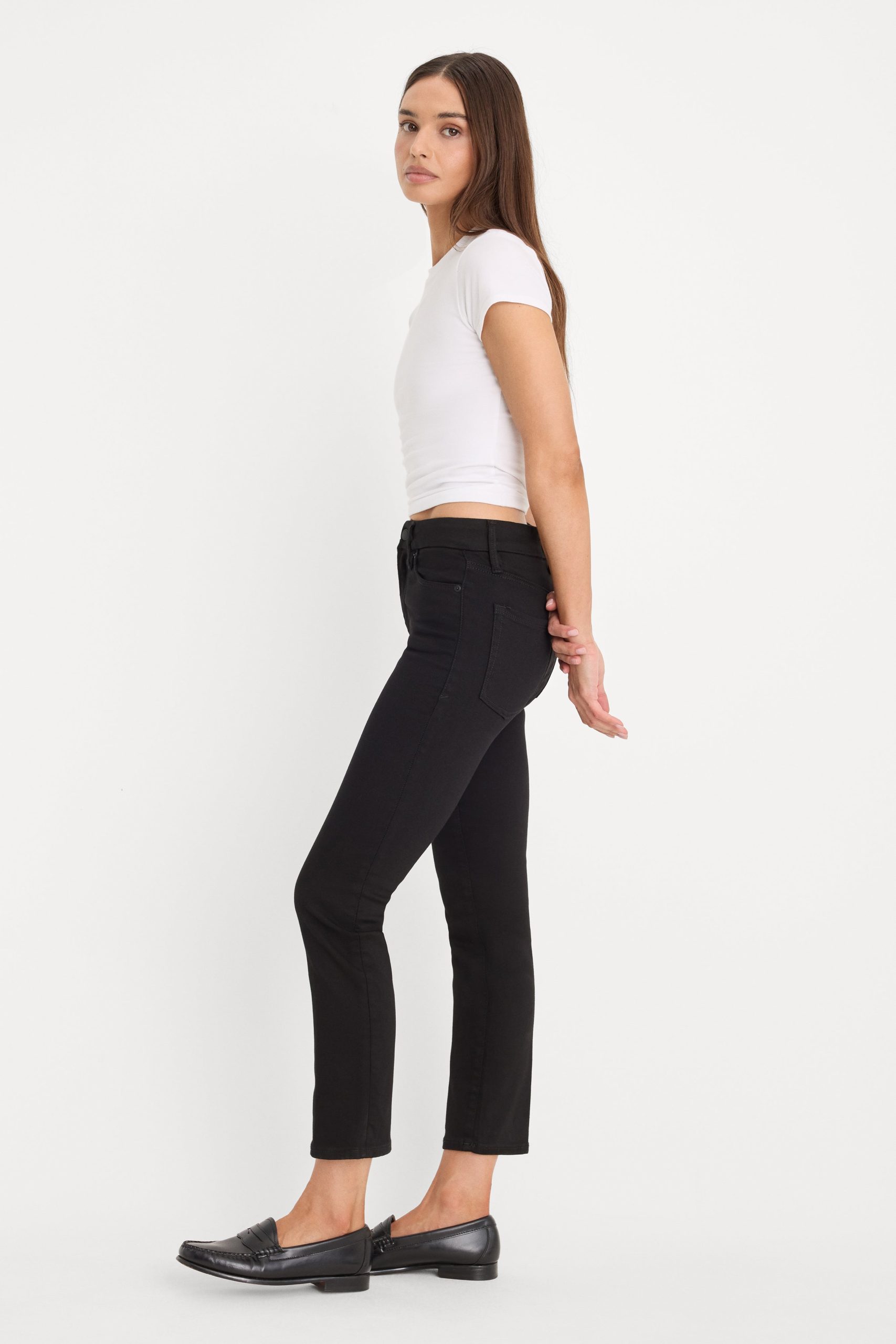 NEVER FADES GOOD LEGS STRAIGHT JEANS | BLACK001 - Image 3