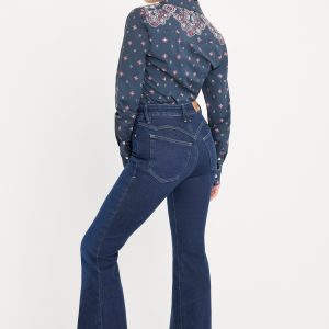 DOLLY JOLEANS PETITE FLARE JEANS | INDIGO1193