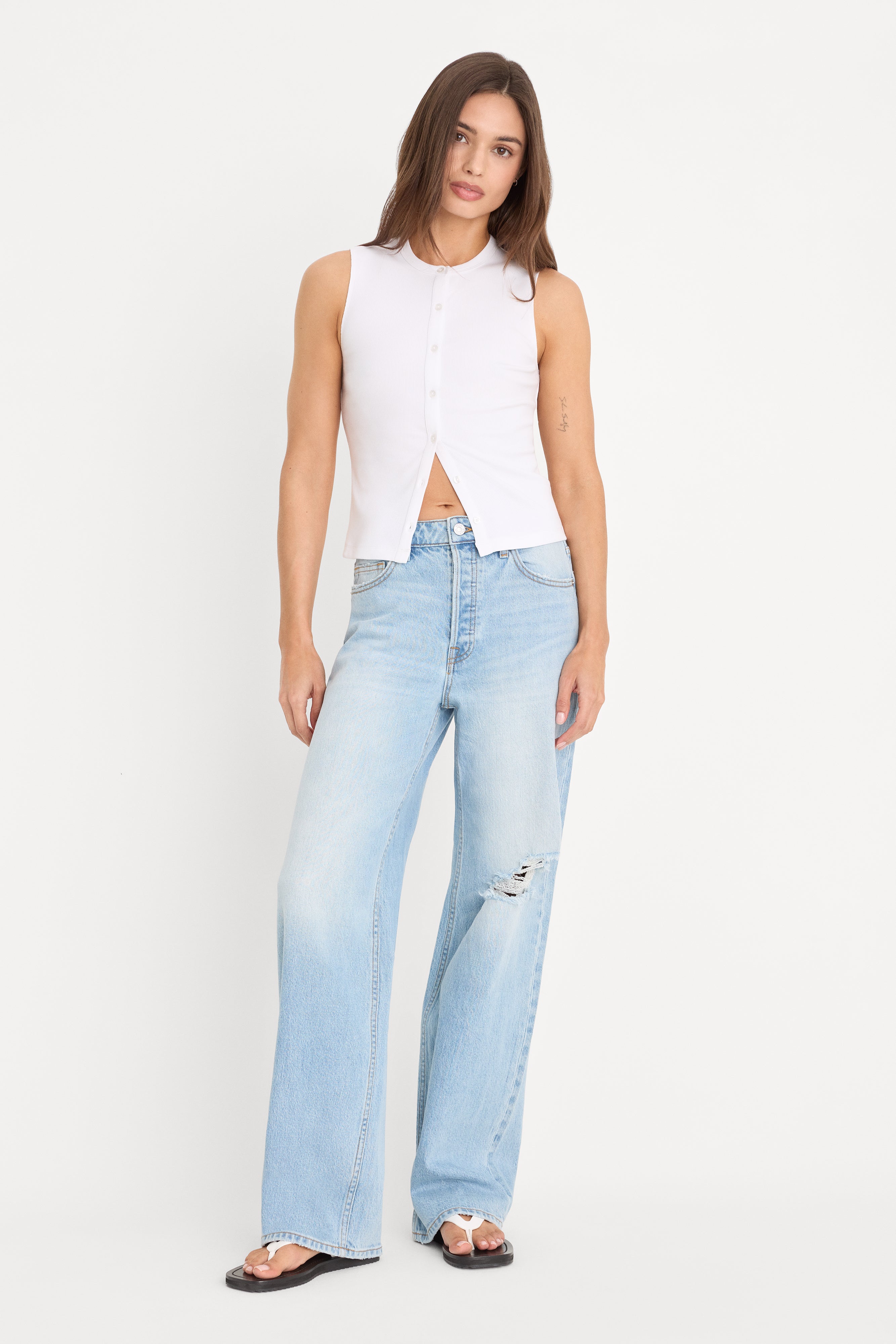 THE RIB SPLAY TOP | WHITE - Image 4