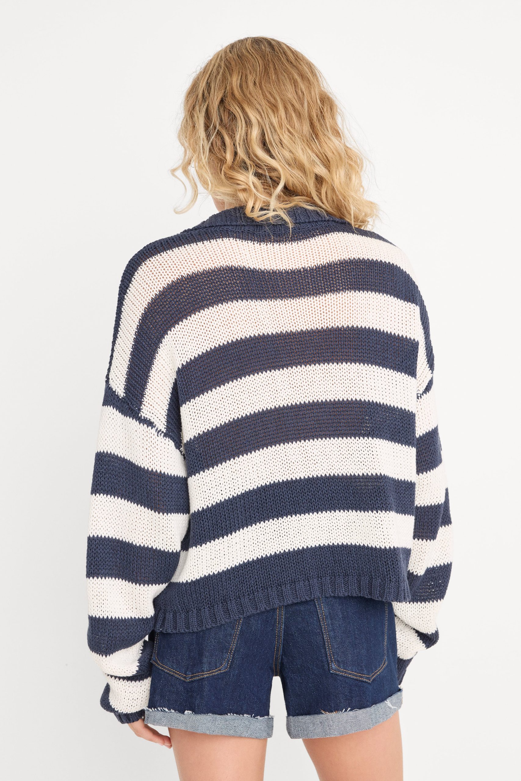 THE HARBOR SWEATER | HORIZON INK STRIPE - Image 5
