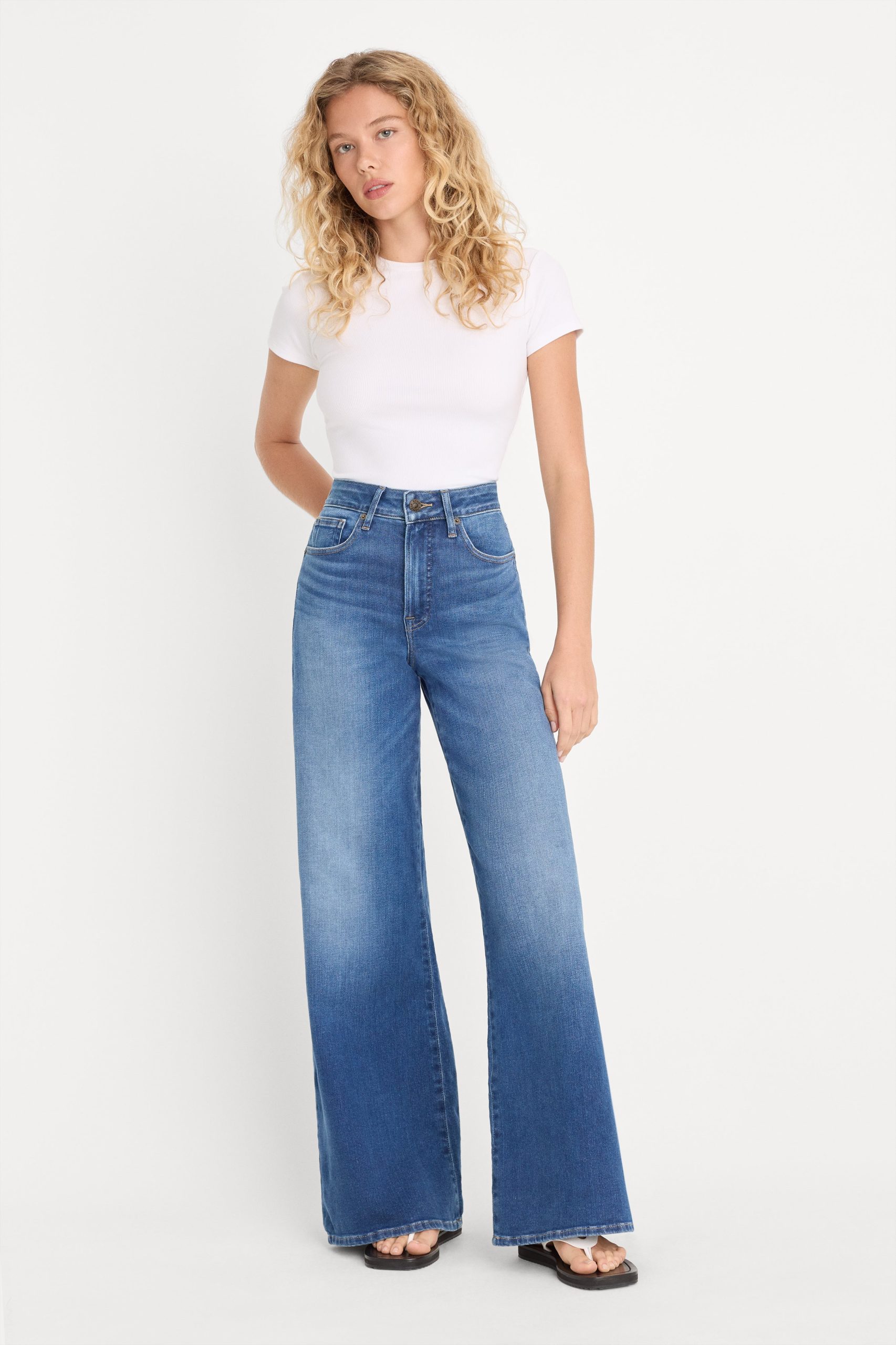 SOFT TECH GOOD PETITE PALAZZO JEANS | INDIGO1233 - Image 3