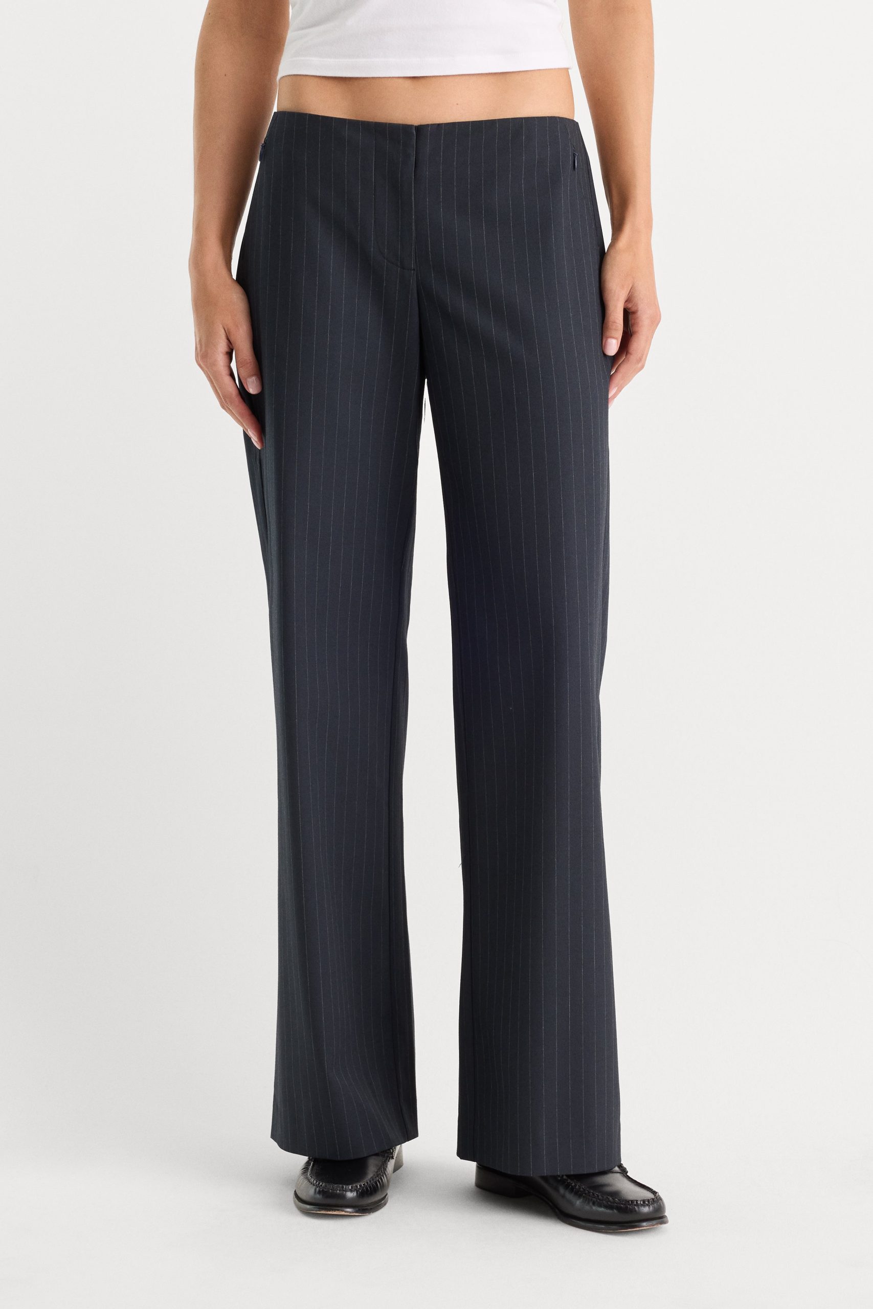 THE LOW RISE TROUSER | ROYAL STRIPE - Image 2
