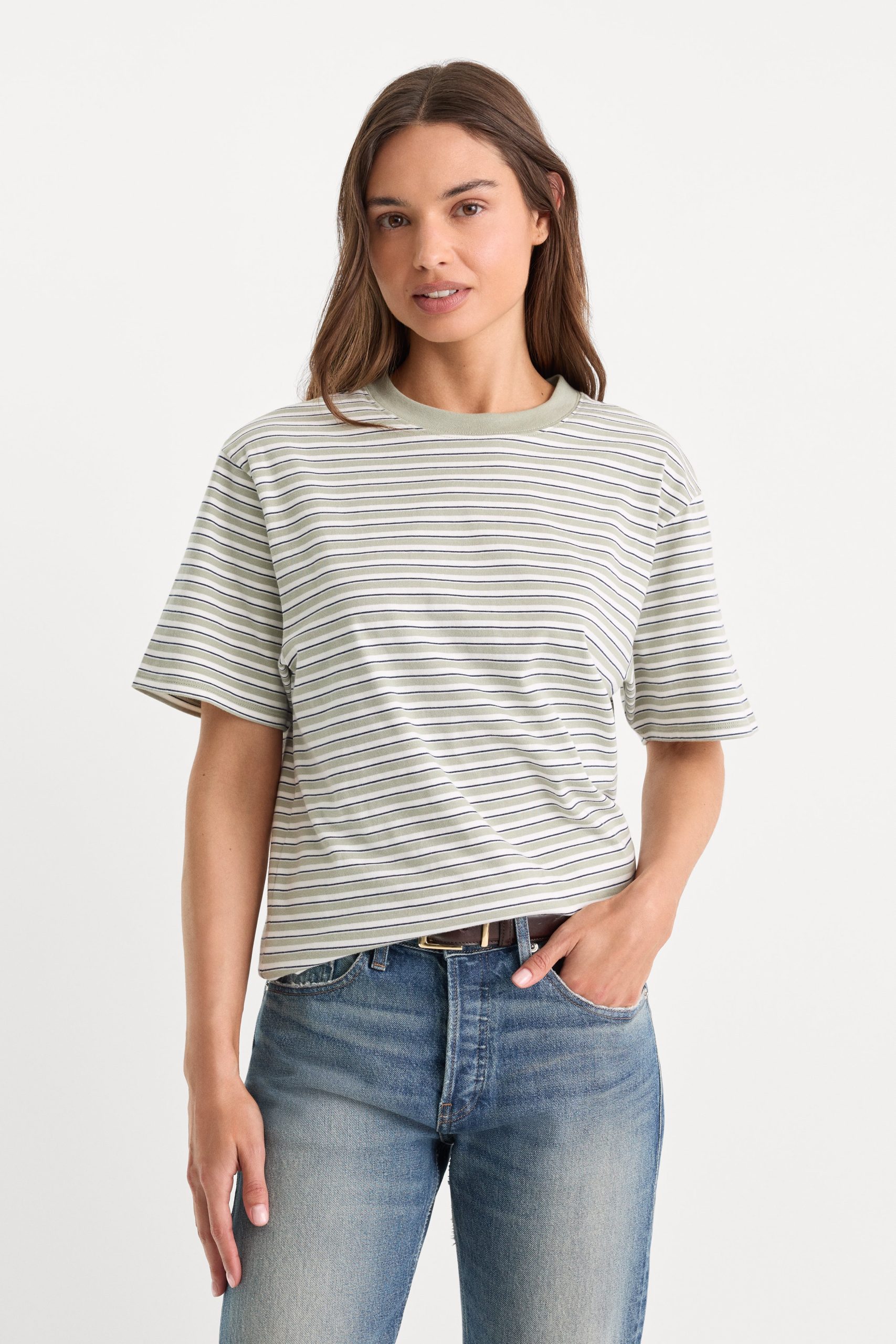 THE OVERSIZED TEE | CLASSIC STRIPE MOSSWELL - Image 2