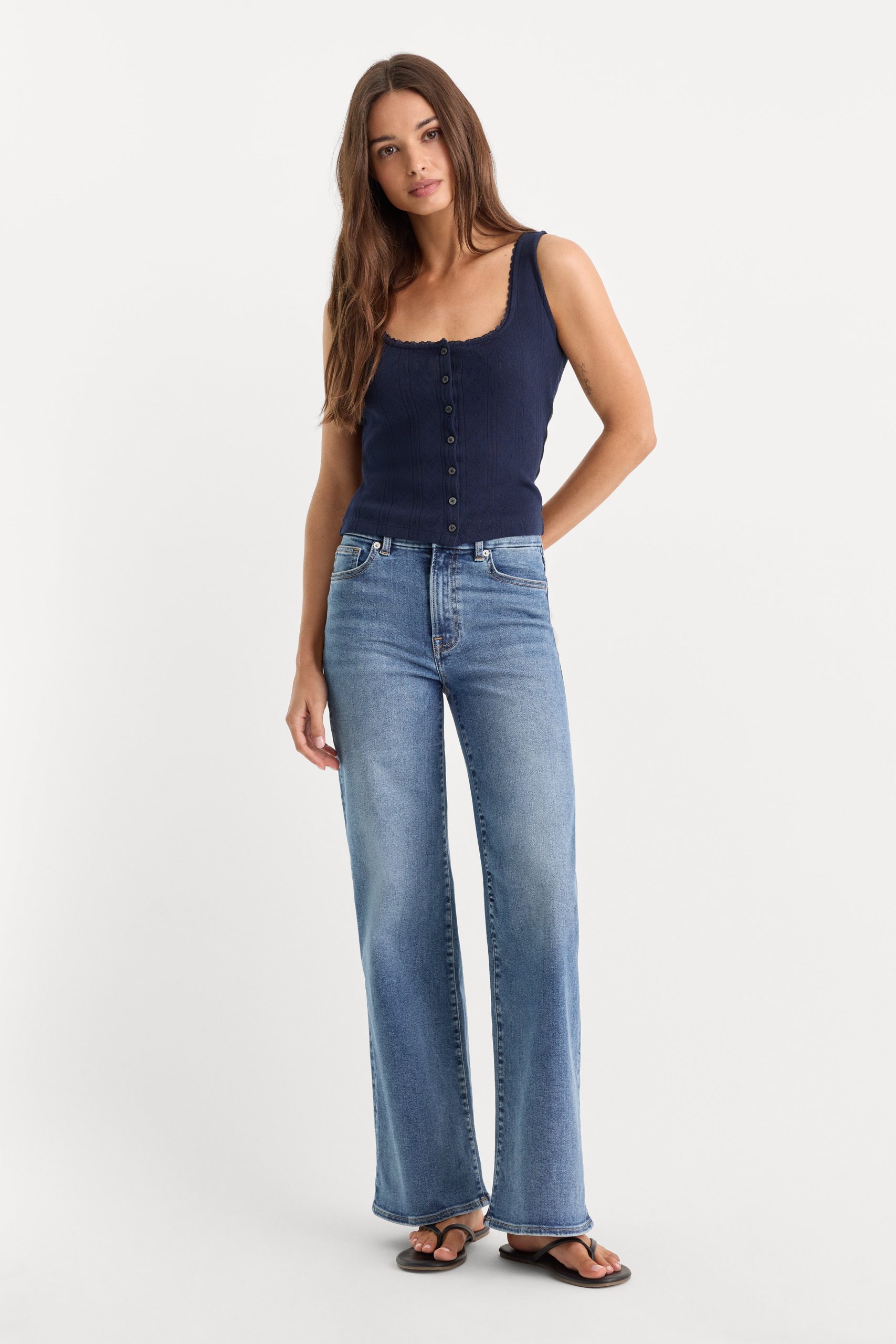ALWAYS FITS PETITE SLIM PALAZZO JEANS | TAWNY - Image 3