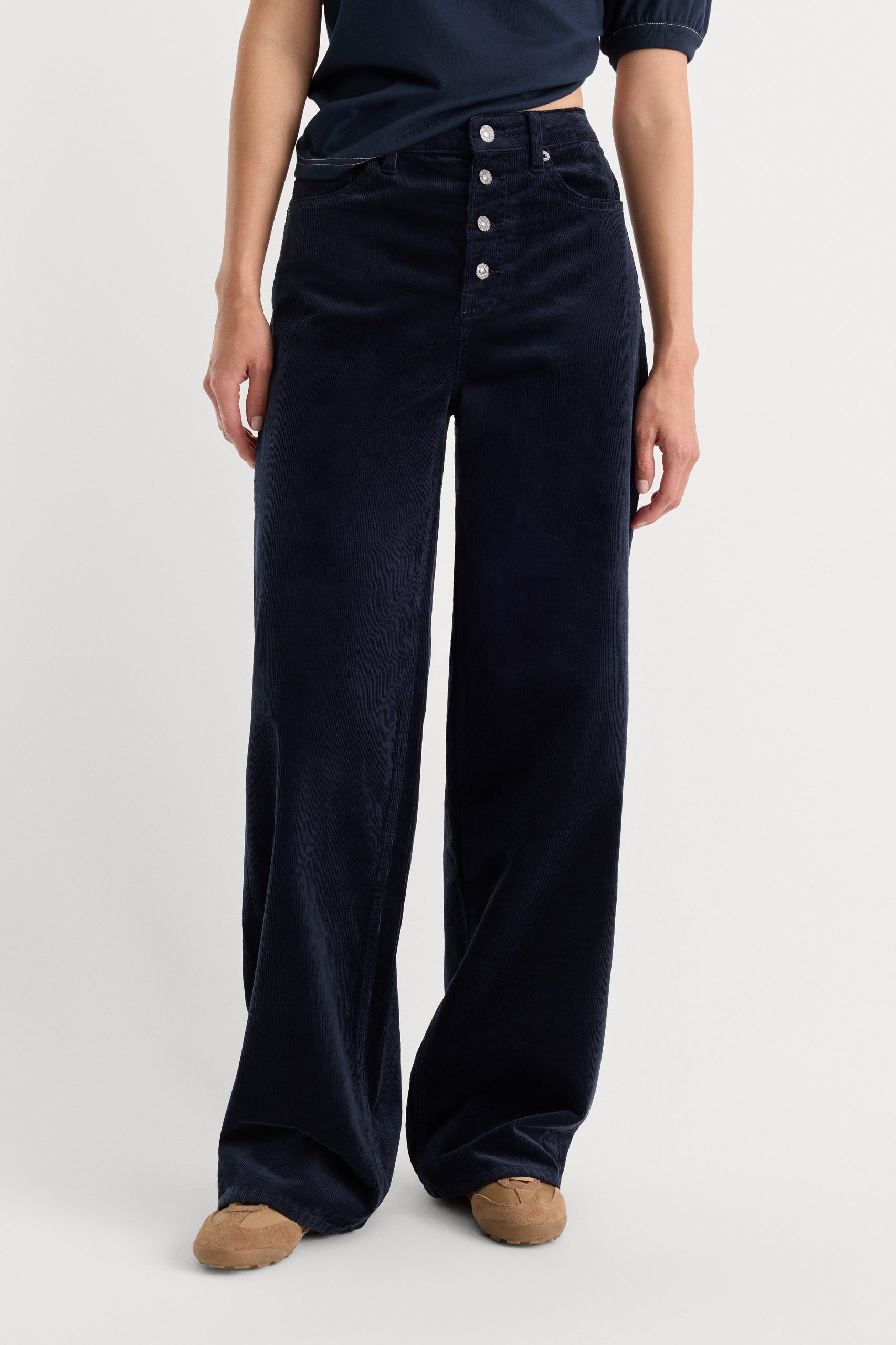 VINTAGE WIDE CORDUROY PANT | NEW NAVY002 - Image 3