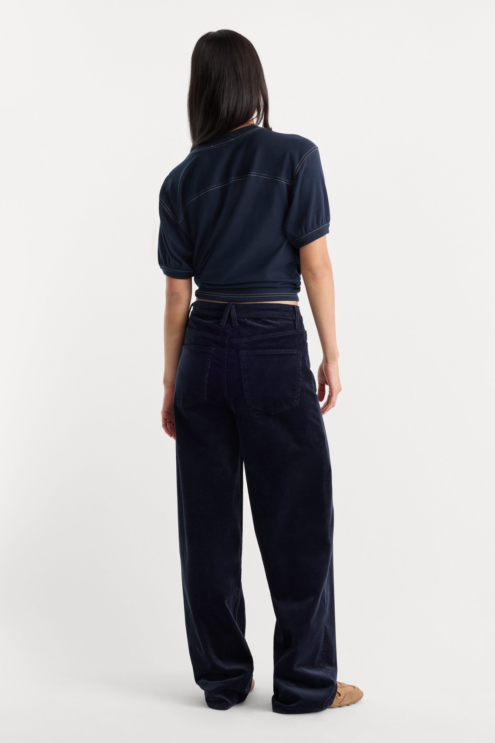 VINTAGE WIDE CORDUROY PANT | NEW NAVY002 - Image 6