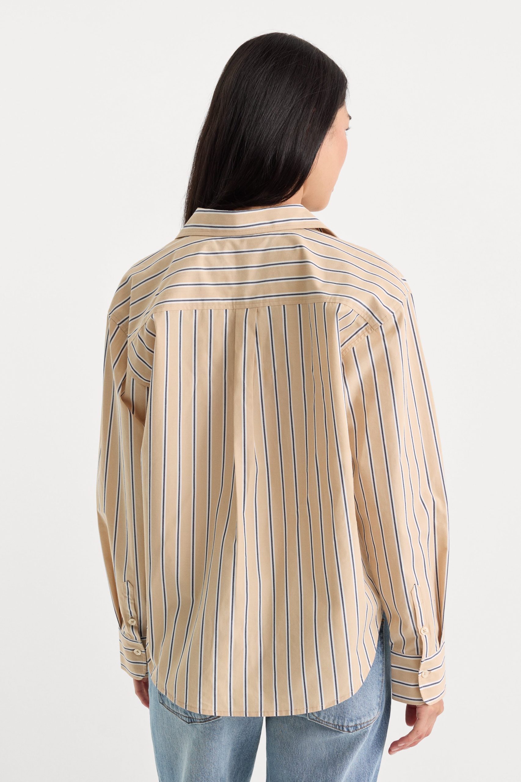 THE POPLIN EASY SHIRT | DUNE MULTI STRIPE - Image 4