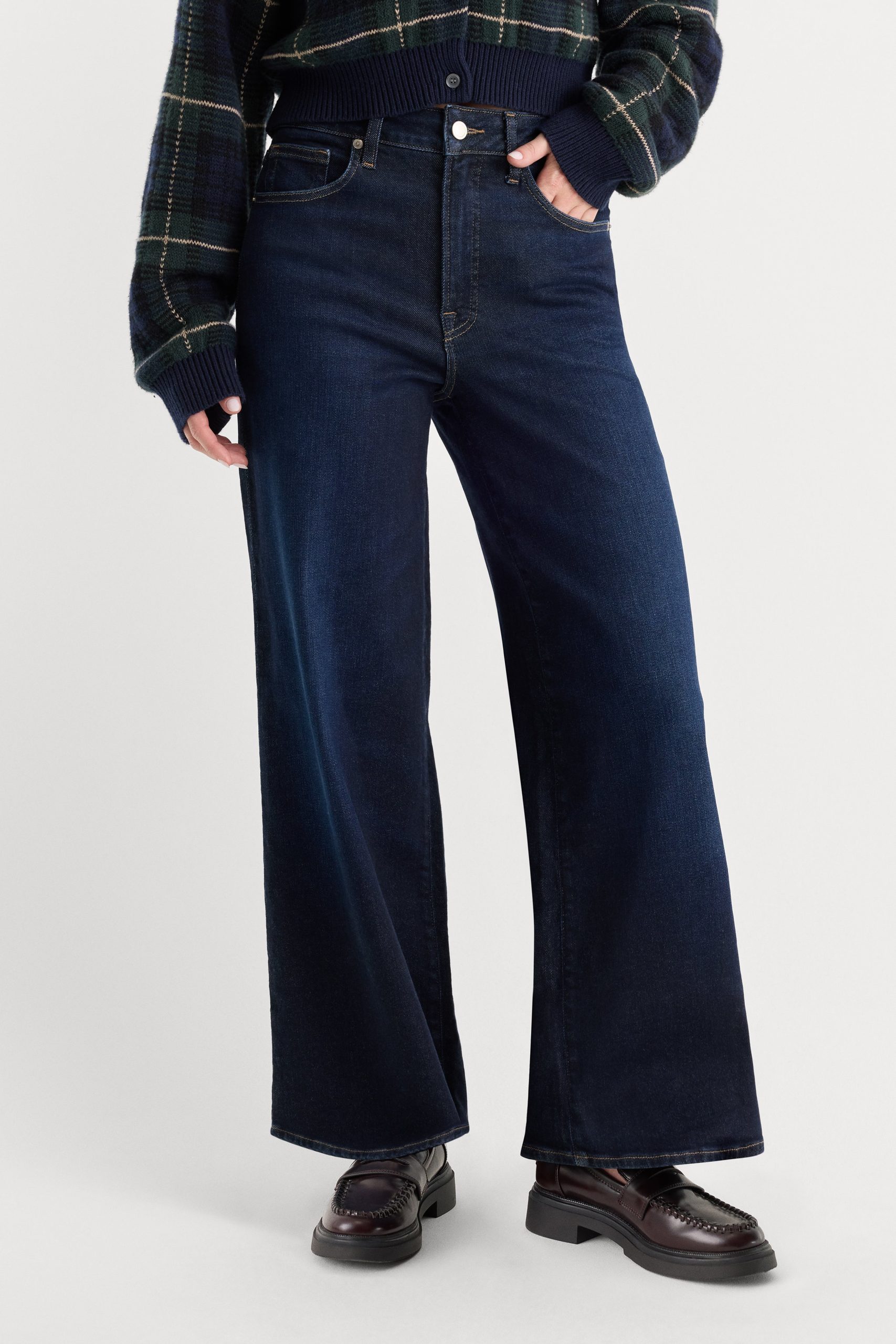 GOOD WAIST PALAZZO ANKLE JEANS | RINSE - Image 2