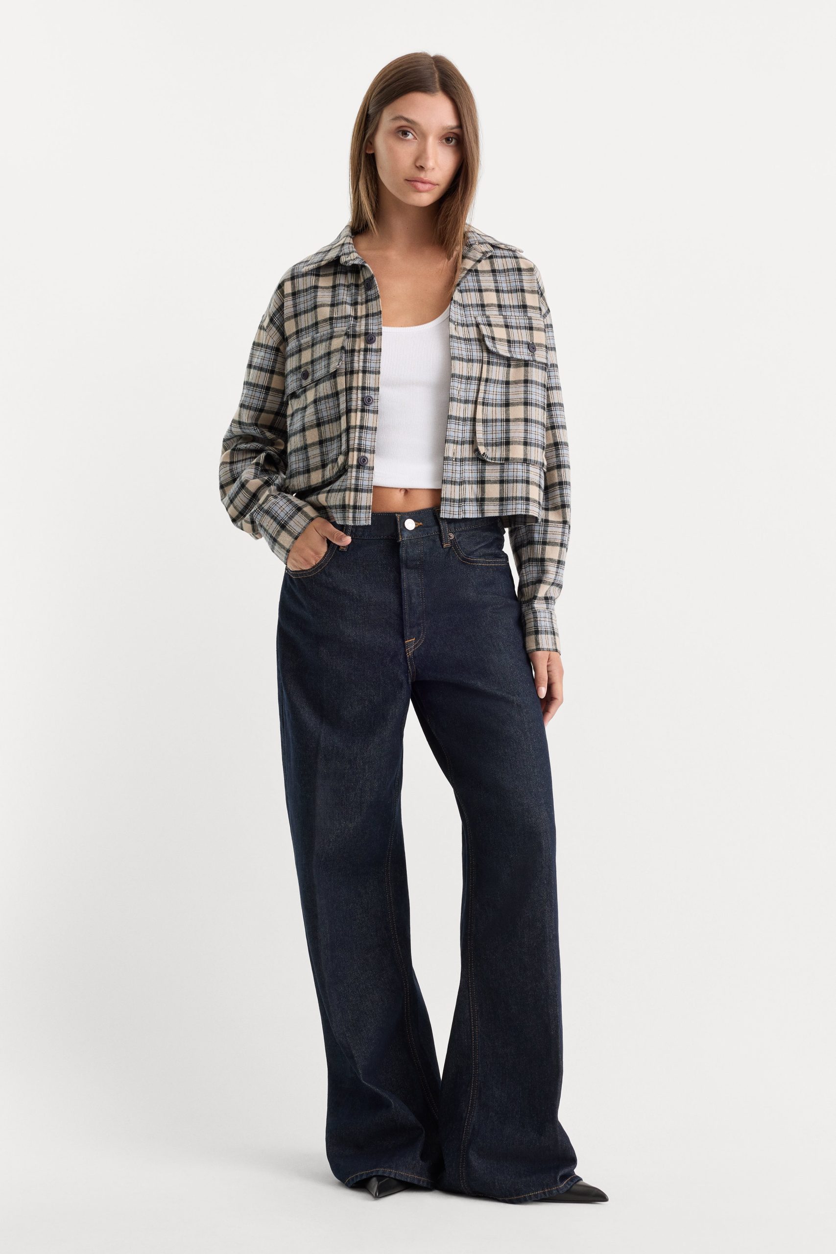 THE PATCH POCKET SHIRT | TAN PLAID - Image 4