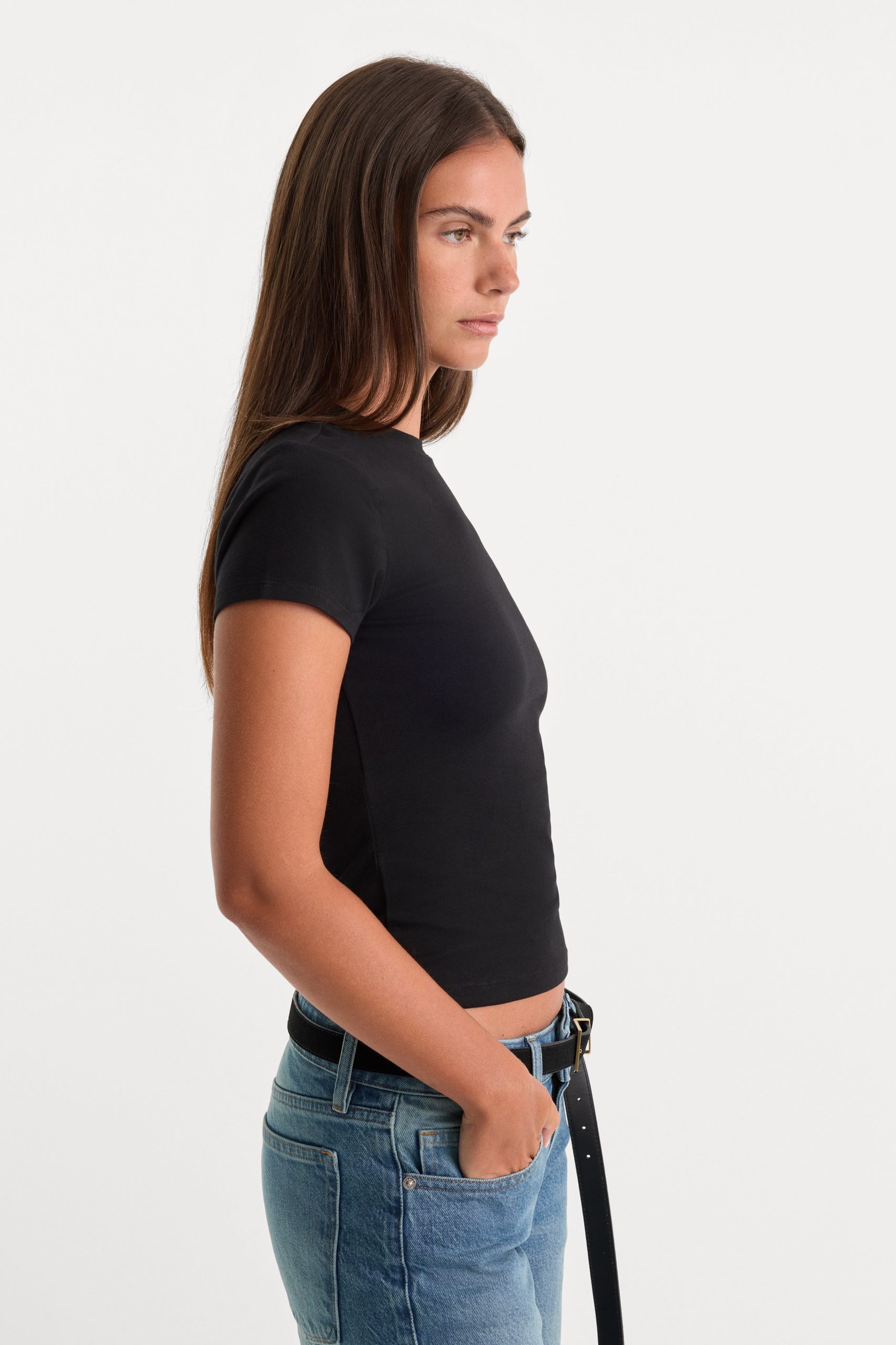THE BABY TEE | BLACK - Image 2