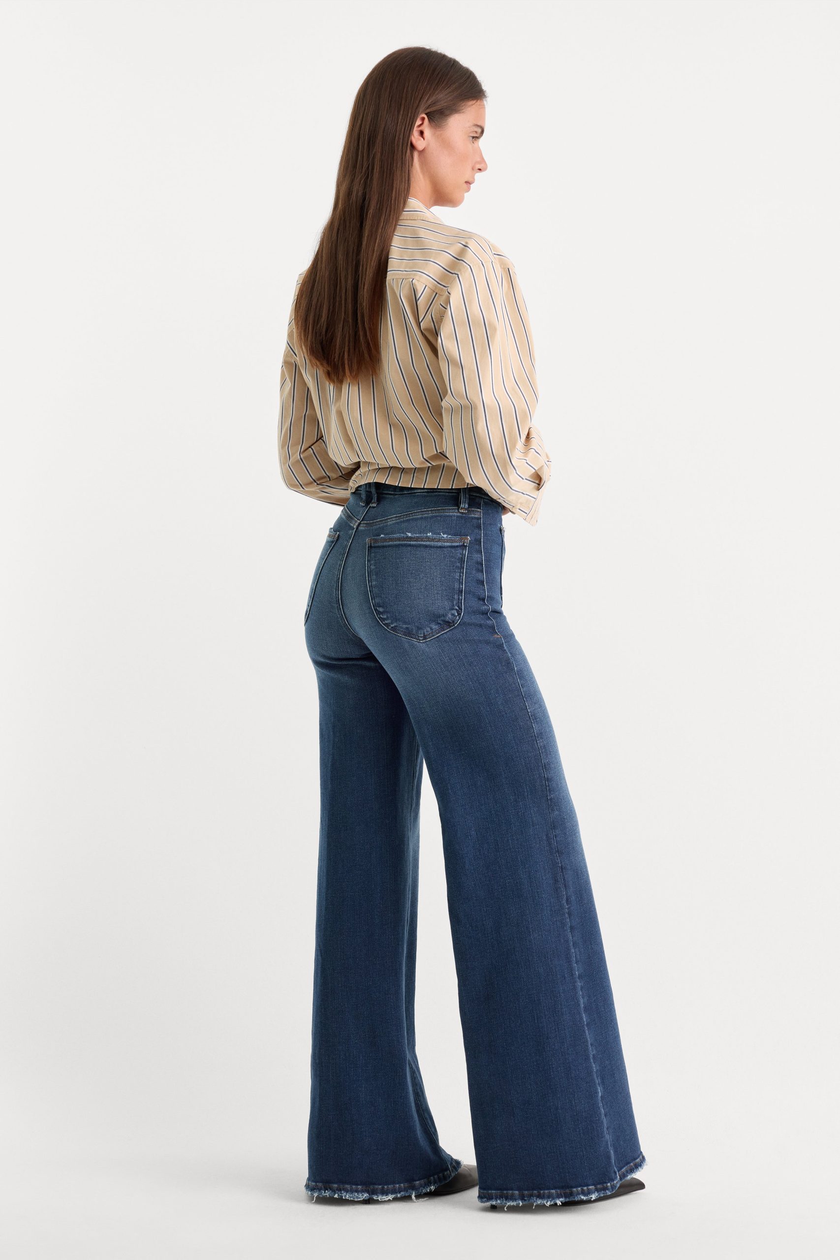 SOFT TECH GOOD WAIST PALAZZO JEANS|INDIGO511 - Image 3
