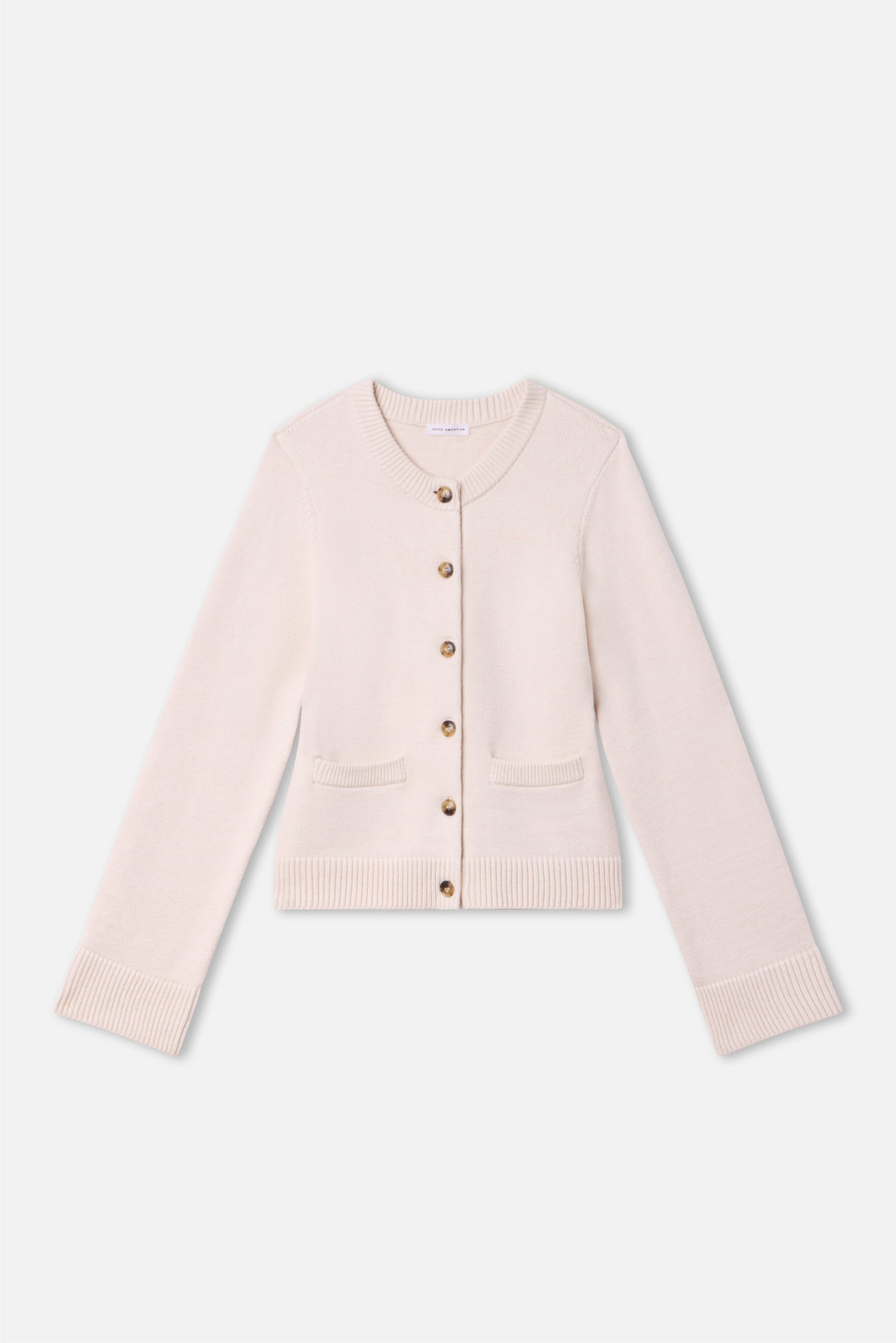 BUTTON FRONT KNIT CARDIGAN | VANILLA001 - Image 4