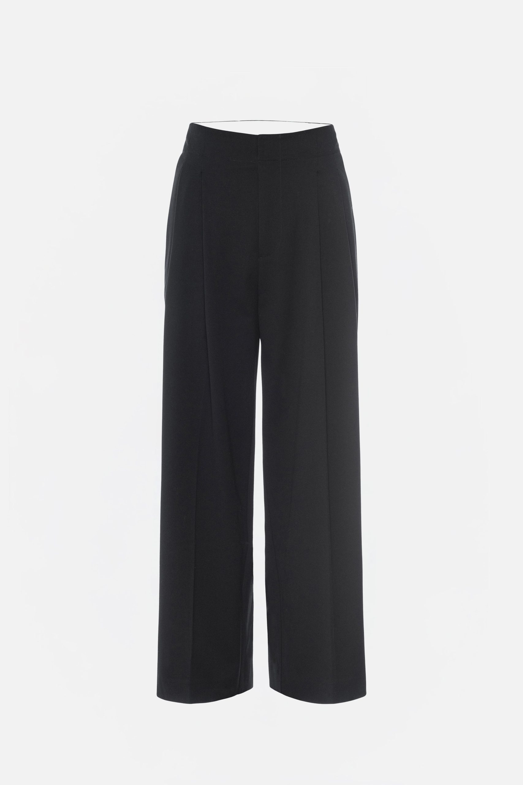 ESSENTIAL SUITING PLEATED CROPPED TROUSERS | DARK HEATHER GRAY - Image 2