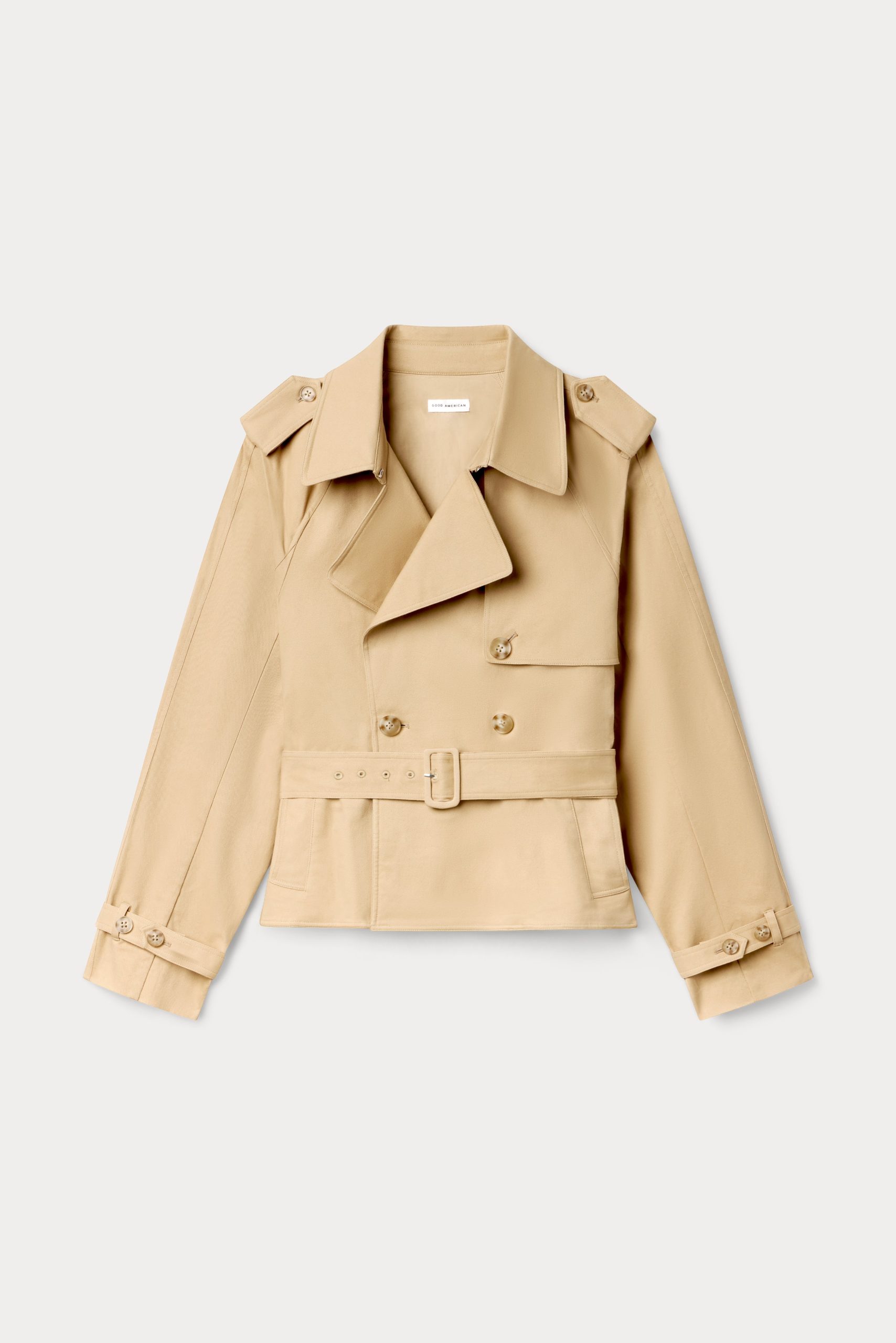 THE CROPPED TRENCH JACKET | SANDY FAWN - Image 6
