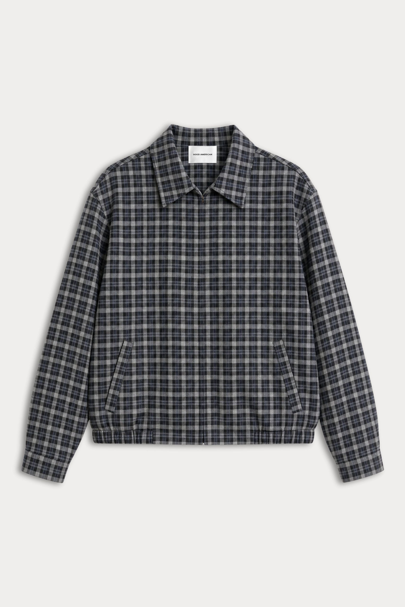 THE LIGHTWEIGHT BOMBER JACKET | CHARCOAL PLAID - Image 6