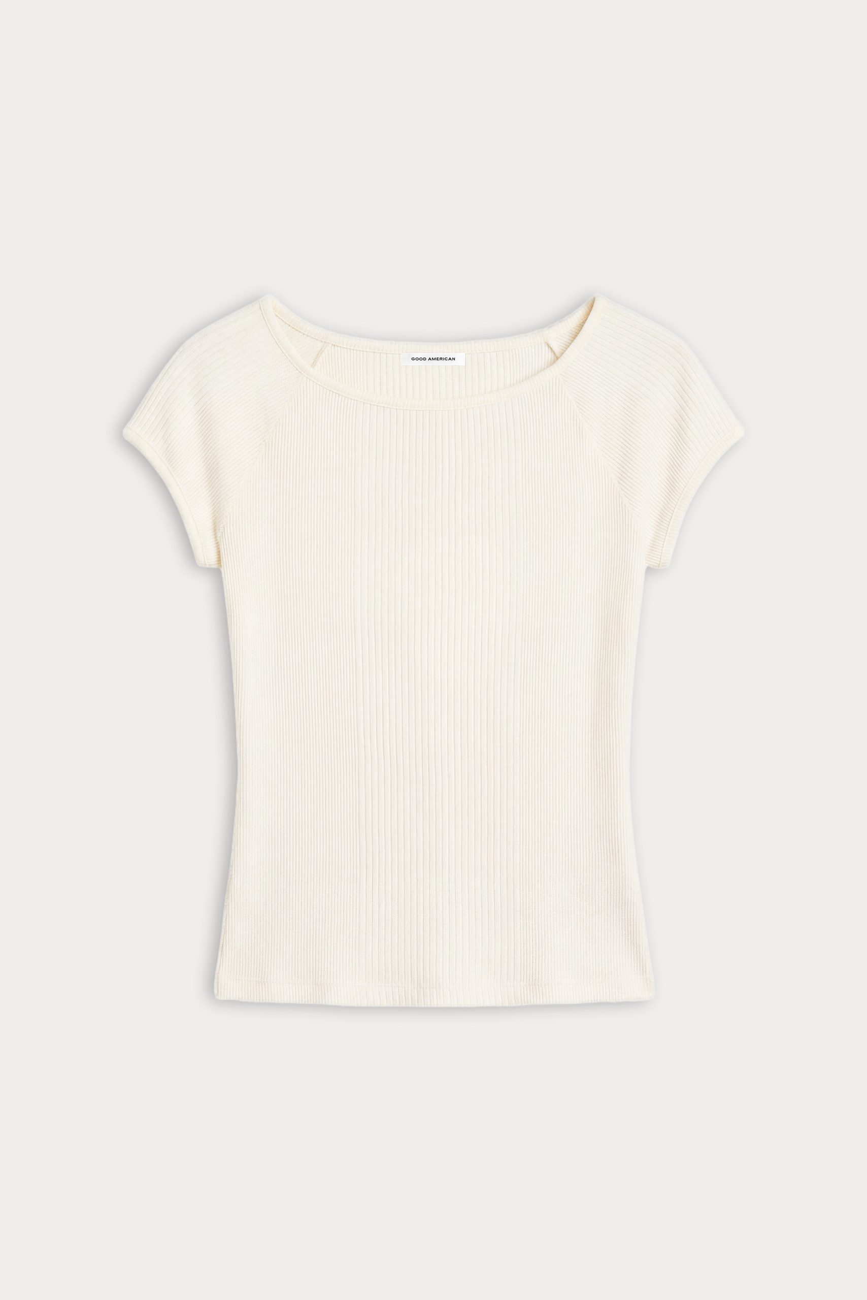 THE VARIEGATED RIB TOP | CHALK