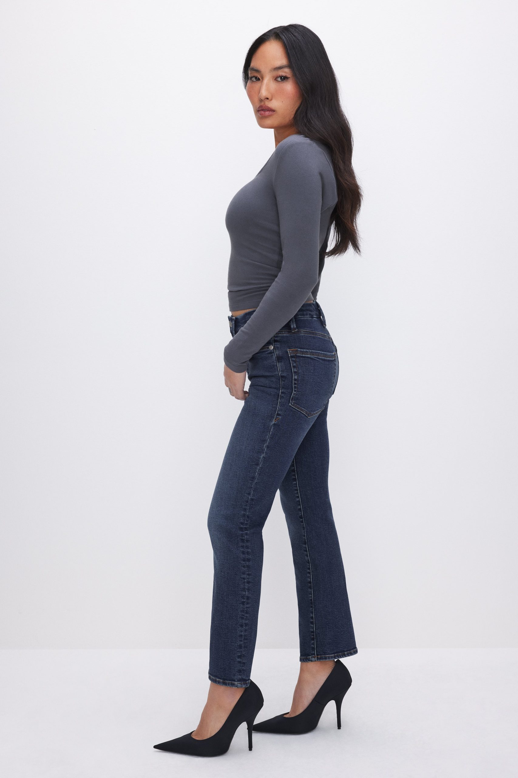GOOD PETITE STRAIGHT JEANS | BLUE004 - Image 2